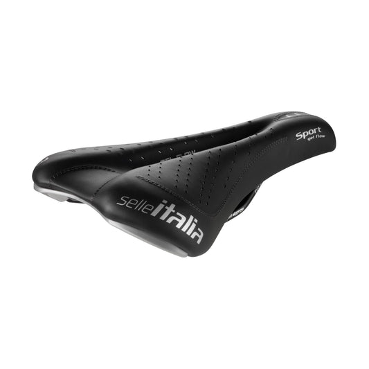 Selle Italia Sport Gel Flow Saddle, FeC Alloy Rail, Duro-Tek, Black 1