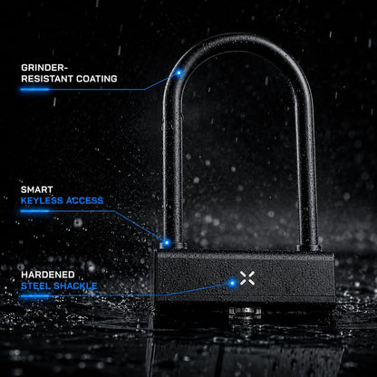 Black X Titan RockSolid Smart Shackle Lock, Bicycle, Motorcycle, Scooter or Bike 6