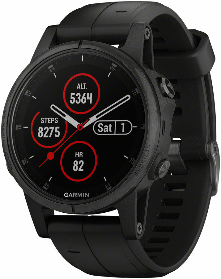 Garmin Fenix 5S Plus Sapphire Multisport GPS Smart Watch Black with Black Band 7