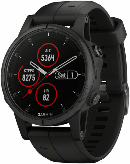 Garmin Fenix 5S Plus Sapphire Multisport GPS Smart Watch Black with Black Band 7