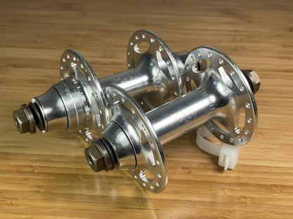 NOS All City Sheriff Star Track Hub Set 36h 100/120mm Fix / Fix Polished Silver 1