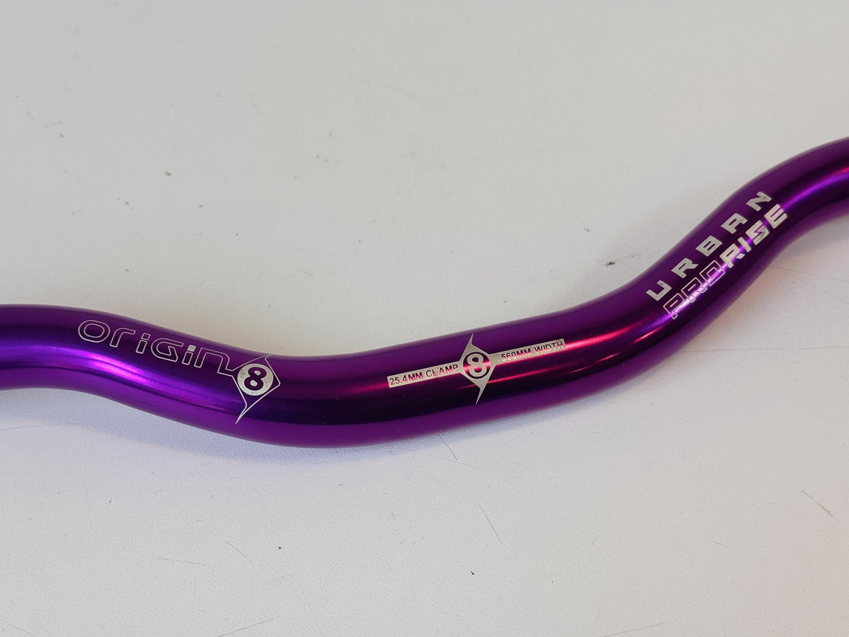 Origin-8 Urban Pro Rise Riser Bars 25.4 x 540mm Purple Anodized - NOS 2