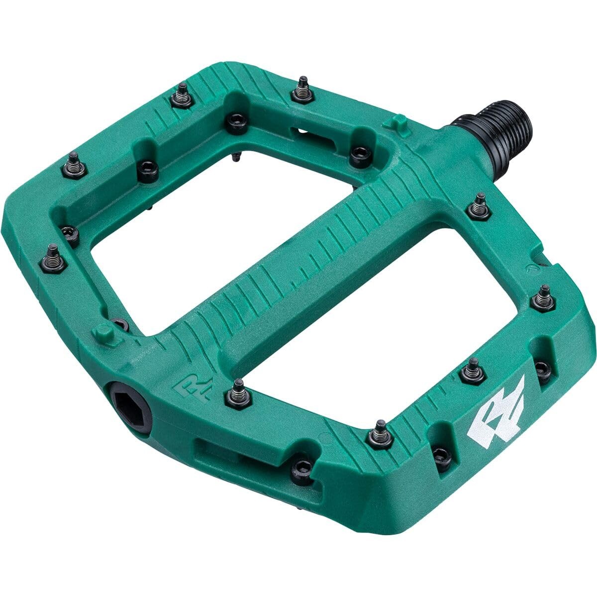 Raceface Chester Large Platform Pedals Cr-Mo Spindle 9/16" Green Pair 3