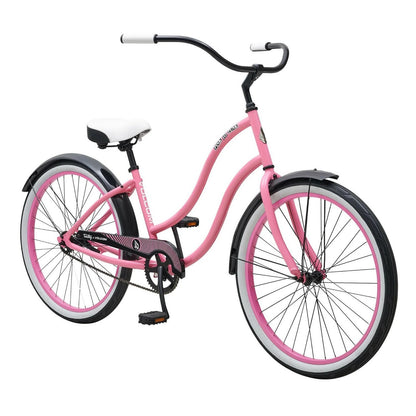 Tuesday Cycles x Volcom 26" Beach Cruiser LS Low Step-Thru 26in Wheels - Pink 1