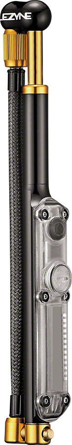 Lezyne Digital Shock Drive Pump 350 psi with zero-loss chuck head, Black/Gold 1