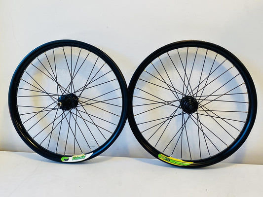 Velocity P-35 20" BMX Wheelset 36h 9t Cassette Hub 14mm Rear Axle 100/120 Black 1