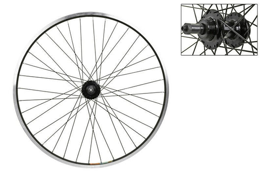 WM Wheel Rear 26x1.5 559x19 Aly Bk Msw 36 Aly Fw 5/6/7sp 6b Qr Bk 135mm 14gbk 1