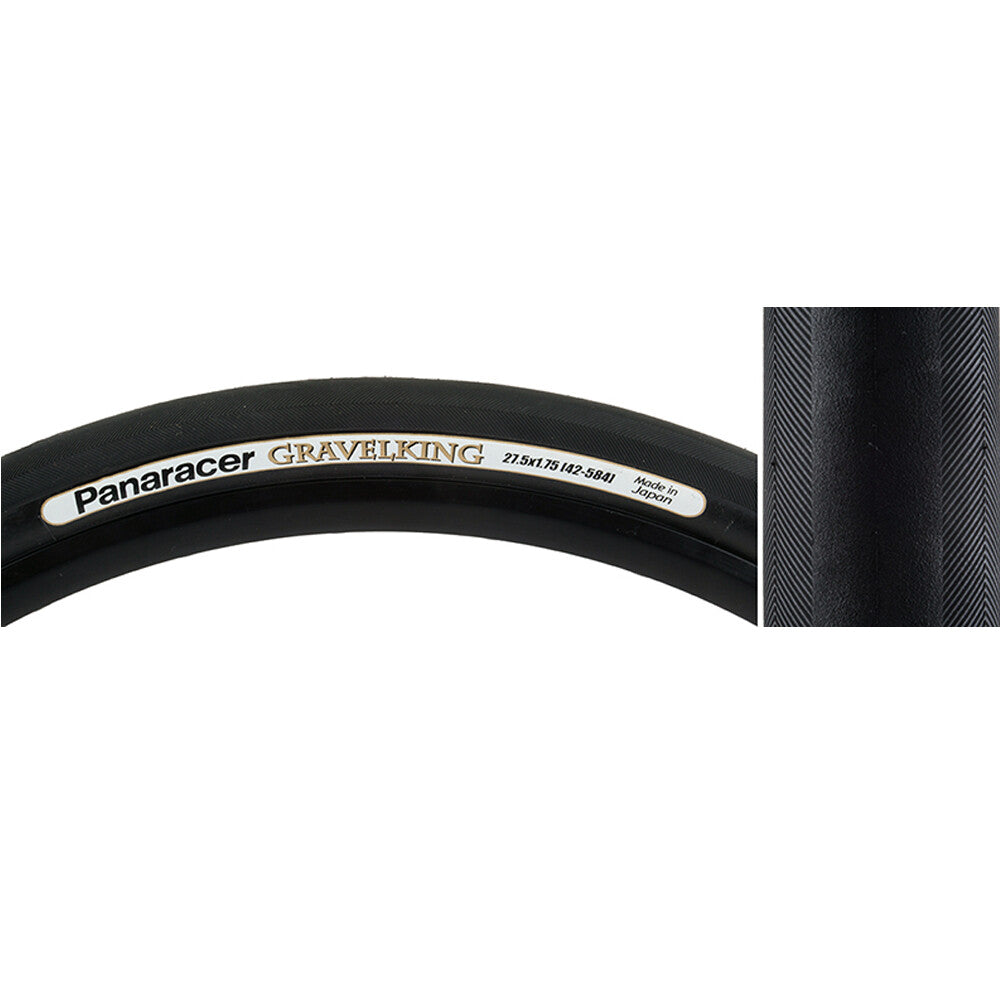 Panaracer Gravel King Slick Tire 27.5x1.75 (650B x 42) Folding, Tubeless, Black 1