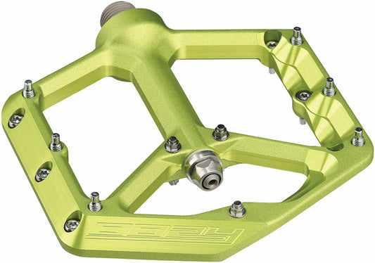 Spank Oozy Pedals - Platform, Aluminum, 9/16", Green 1