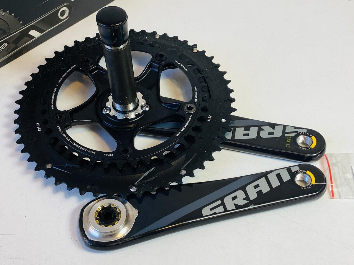 SRAM Force 22 Carbon Fiber 2x11s 175mm GXP Crankset 53/39t NOS w/o BB 5