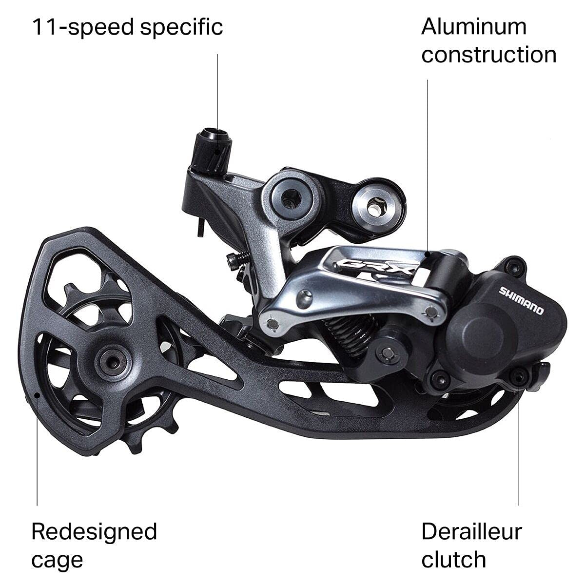 Shimano Rear DERAILLEUR, RD-RX810, GRX, 11-Speed, Shadow Plus Design, Direct 3