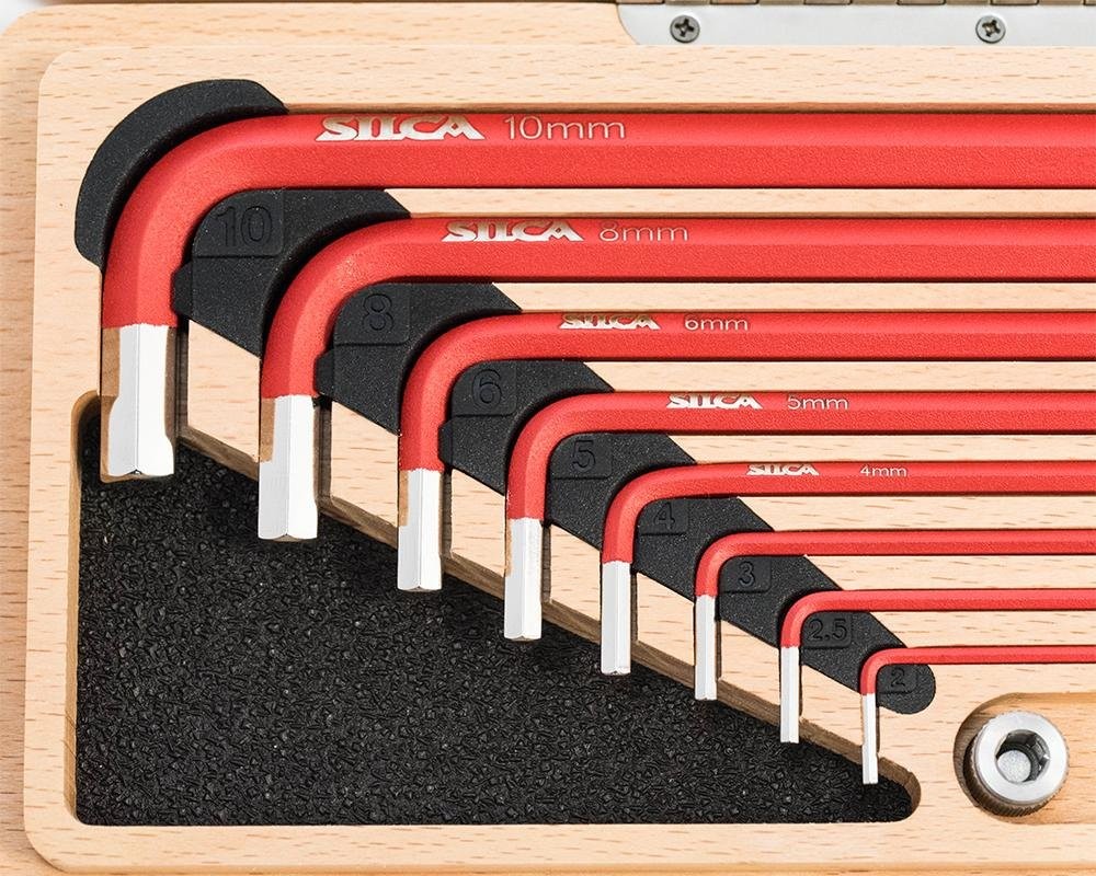 SILCA HX-ONE Home Essential Allen Key Set, L - Wrench Tool KIT, Wood Case 4