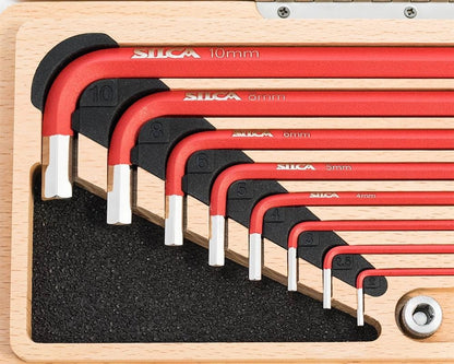 SILCA HX-ONE Home Essential Allen Key Set, L - Wrench Tool KIT, Wood Case 4