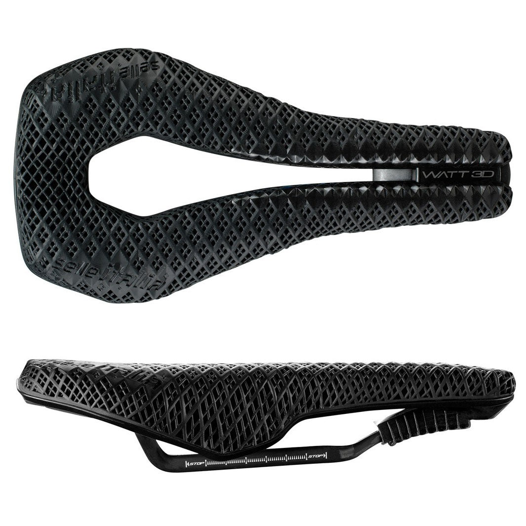 Selle Italia WATT 3D Kit Carbon Superflow Saddle, U3, 3D Printed, Black 1