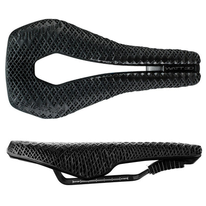 Selle Italia WATT 3D Kit Carbon Superflow Saddle, U3, 3D Printed, Black 1