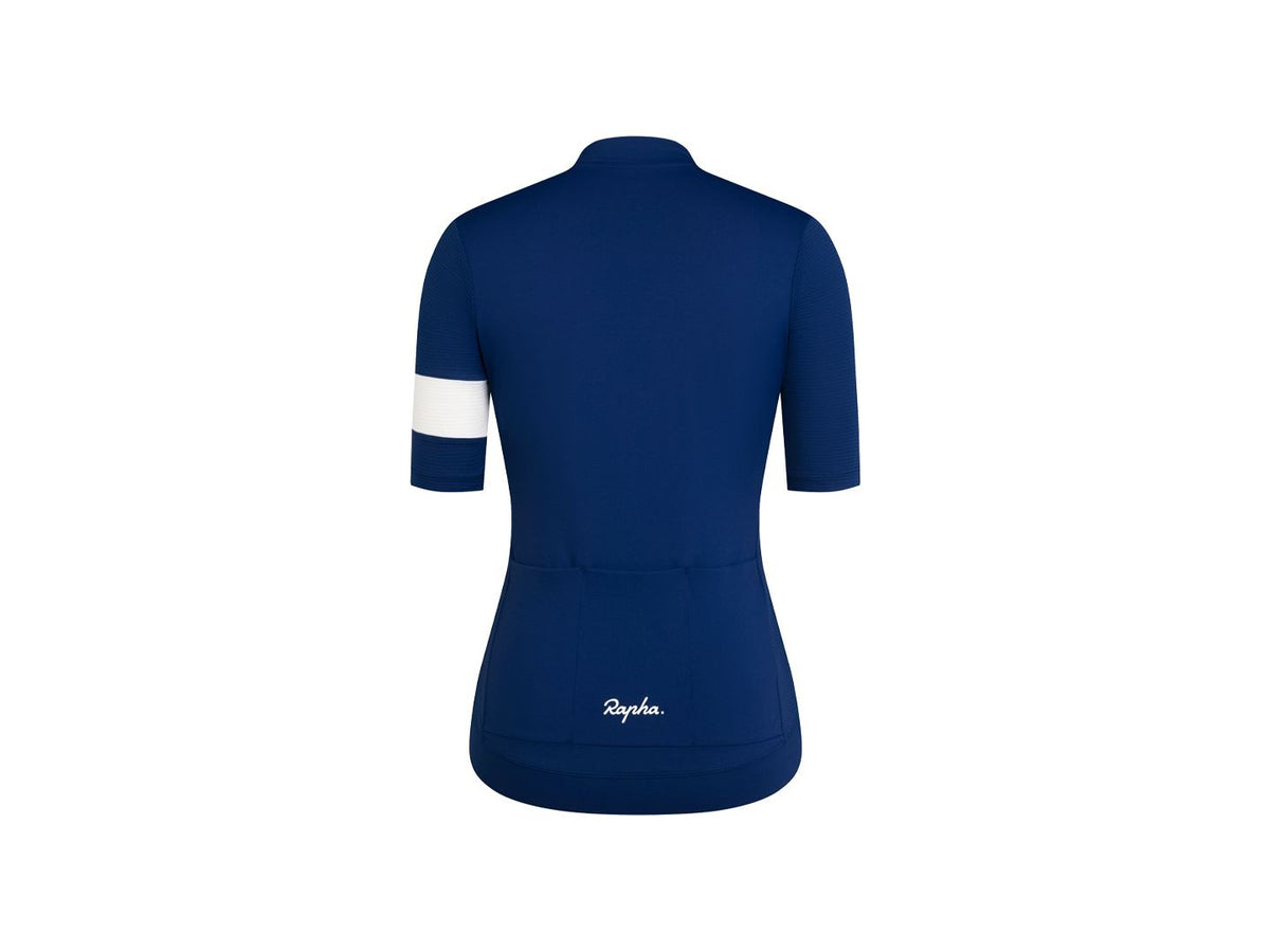Rapha Core Women's Lightweight Cycling Jersey XL Navy/White 2