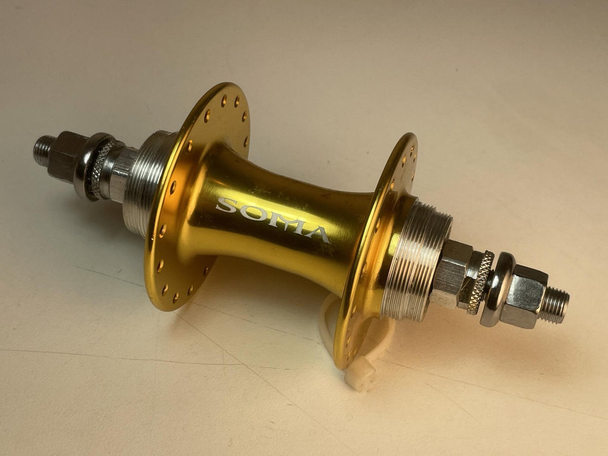 NOS Soma Somax Rear Track Hub 32h x 120mm Fixed/Fixed - Gold Anodized 1