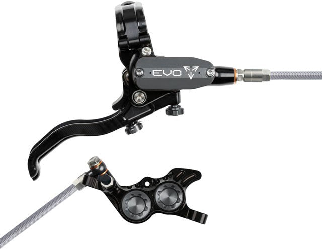 Hope EVO GR4 Disc Brake/Lever Right Post 4-Piston Braided Black/Smoke 1