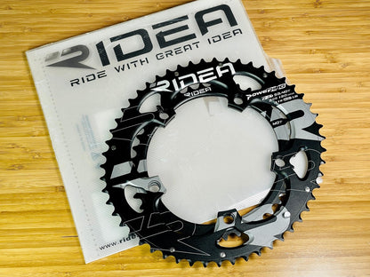 NOS RIDEA Power Ring Double Chainring Set 53/40t 130BCD 9-11s W2T LS 1