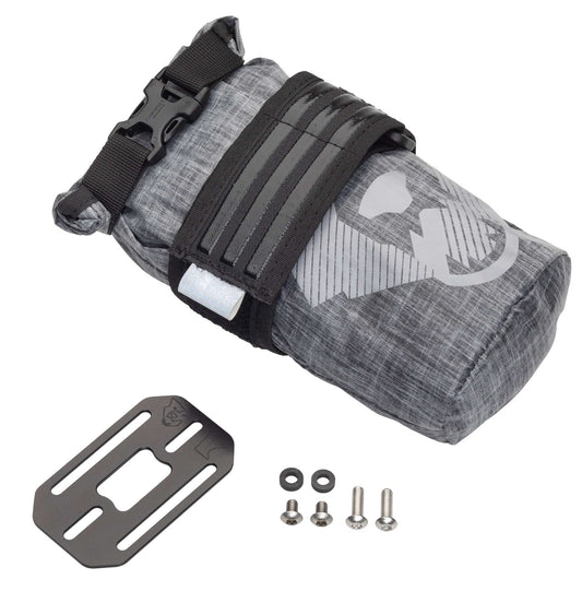 Wolf Tooth B-RAD TekLite 1L Roll-Top Bag Gray with Strap and Mounting Plate 1