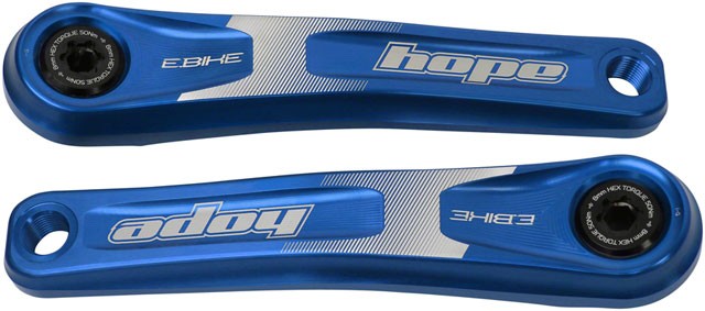 Hope Ebike Crank Arm Set - 155mm, ISIS, Standard Offset, Blue 1