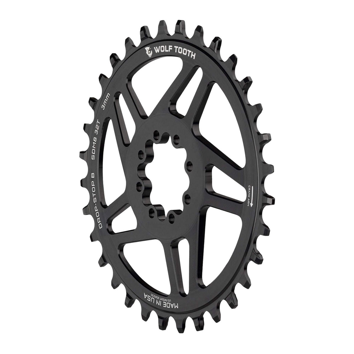 Wolf Tooth Direct Mount Chainring 28T Drop-Stop B for SRAM 8-Bolt Cranksets 3mm 2