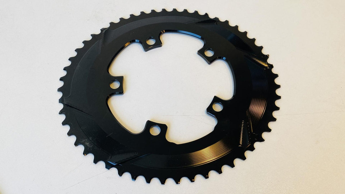 absoluteBLACK Premium OVAL 110bcd 5-Bolt Chainring 52t - Black 3