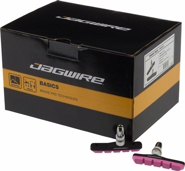Jagwire Mountain Sport Brake Pads Threaded Post Box of 25 Pair Pink 1