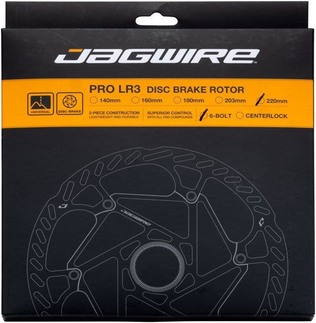 Jagwire Sport SR2 Disc Brake Rotor - 220mm, 6-Bolt, 2.0mm Thickness 3
