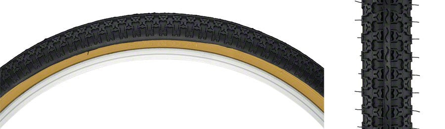 Pack of 2 Kenda Street K52 Tire 24 x 1.75 Clincher Wire Black/Tan 22tpi 2