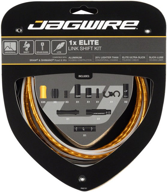 Jagwire 1x Elite Link Shift Cable Kit SRAM/Shimano Gold 1