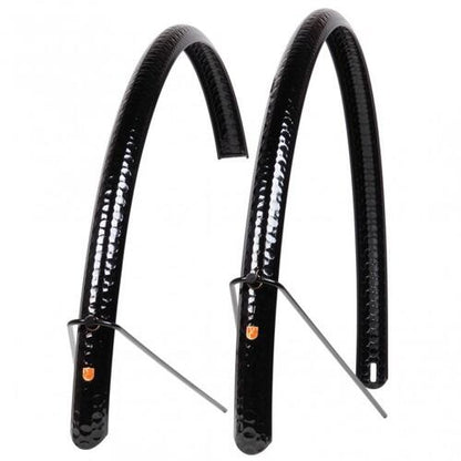 Velo Orange Black Hammered 700c Fenders Set 45mm Pre-Drilled Aluminum 1