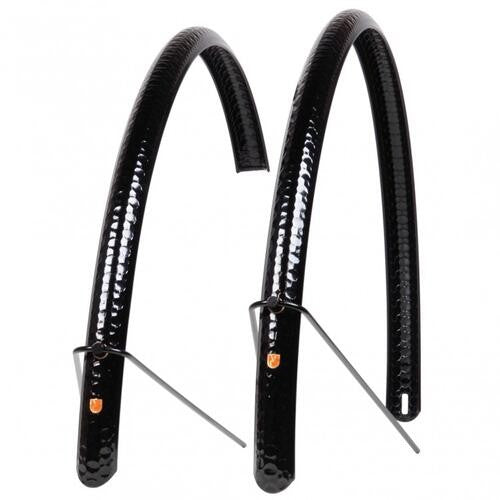 Velo Orange Black Hammered 700c Fenders Set 45mm Pre-Drilled Aluminum 1