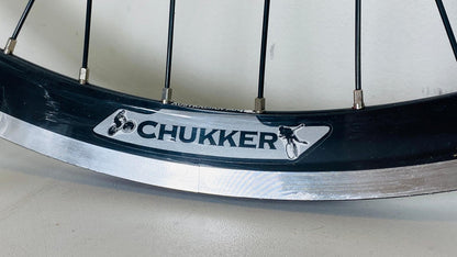 Velocity CHUKKER 700c Clincher Fixie Wheelset 36-F 48-R 100/120 - Black 4