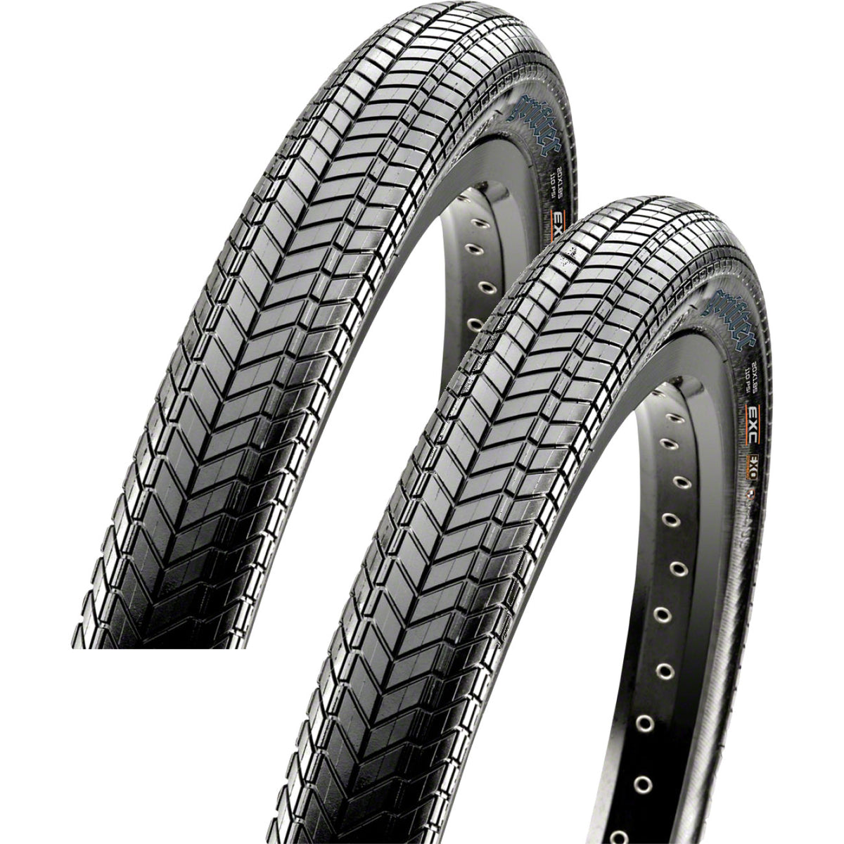 Pack of 2 Maxxis Grifter Tire Clincher Folding Black 2 Ply Dual Compound 1