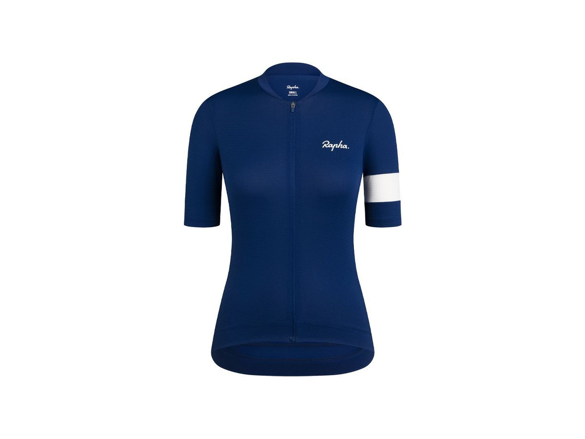 Rapha Core Women's Lightweight Cycling Jersey XL Navy/White 1