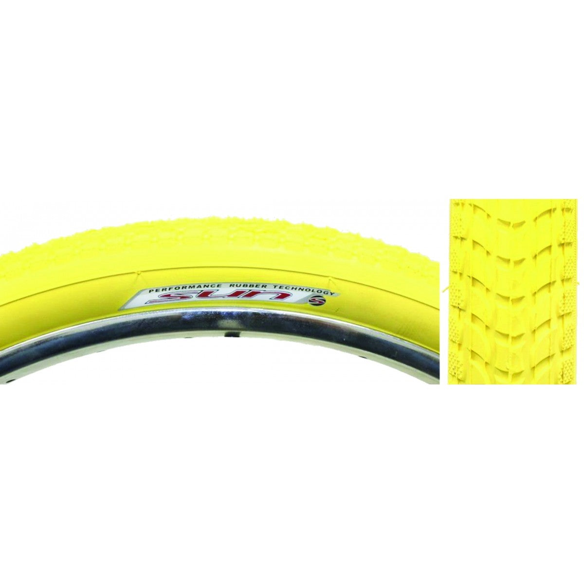 Sunlite Cruiser 26x2.125 Tire 40 PSI 30 TPI 30 Wire Yellow Reflective 1