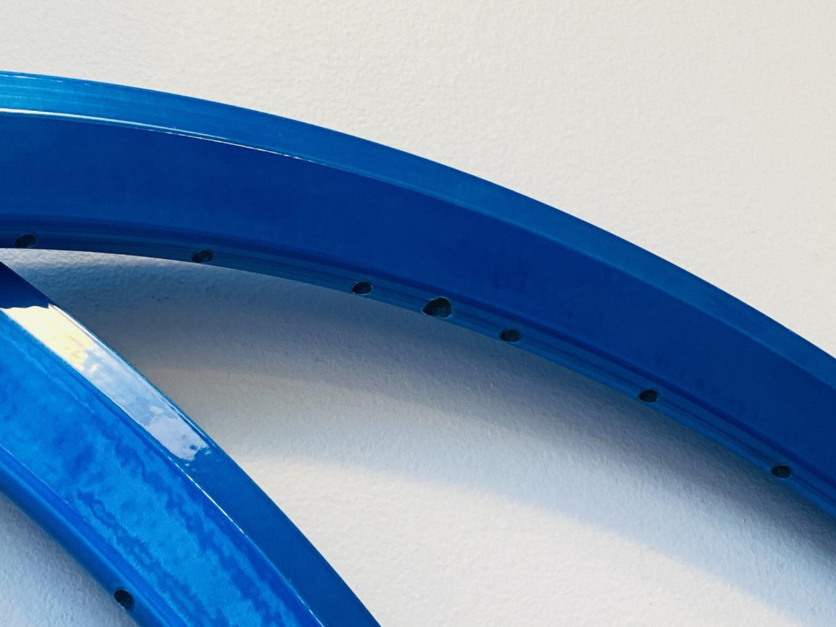 Velocity Chukker 700c Rim Set 48h Blue Anodized NMSW - Made in Australia 5