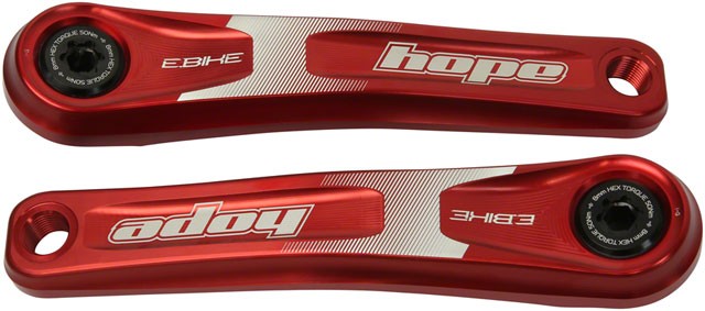 Hope Ebike Crank Arm Set - 155mm, ISIS, Specialized Offset, Red 1