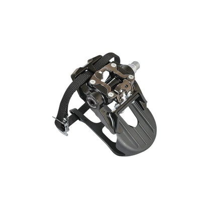 Exustar PS816-C8 Indoor Training Pedals Black - Clipless compatible + Toe Clips 2
