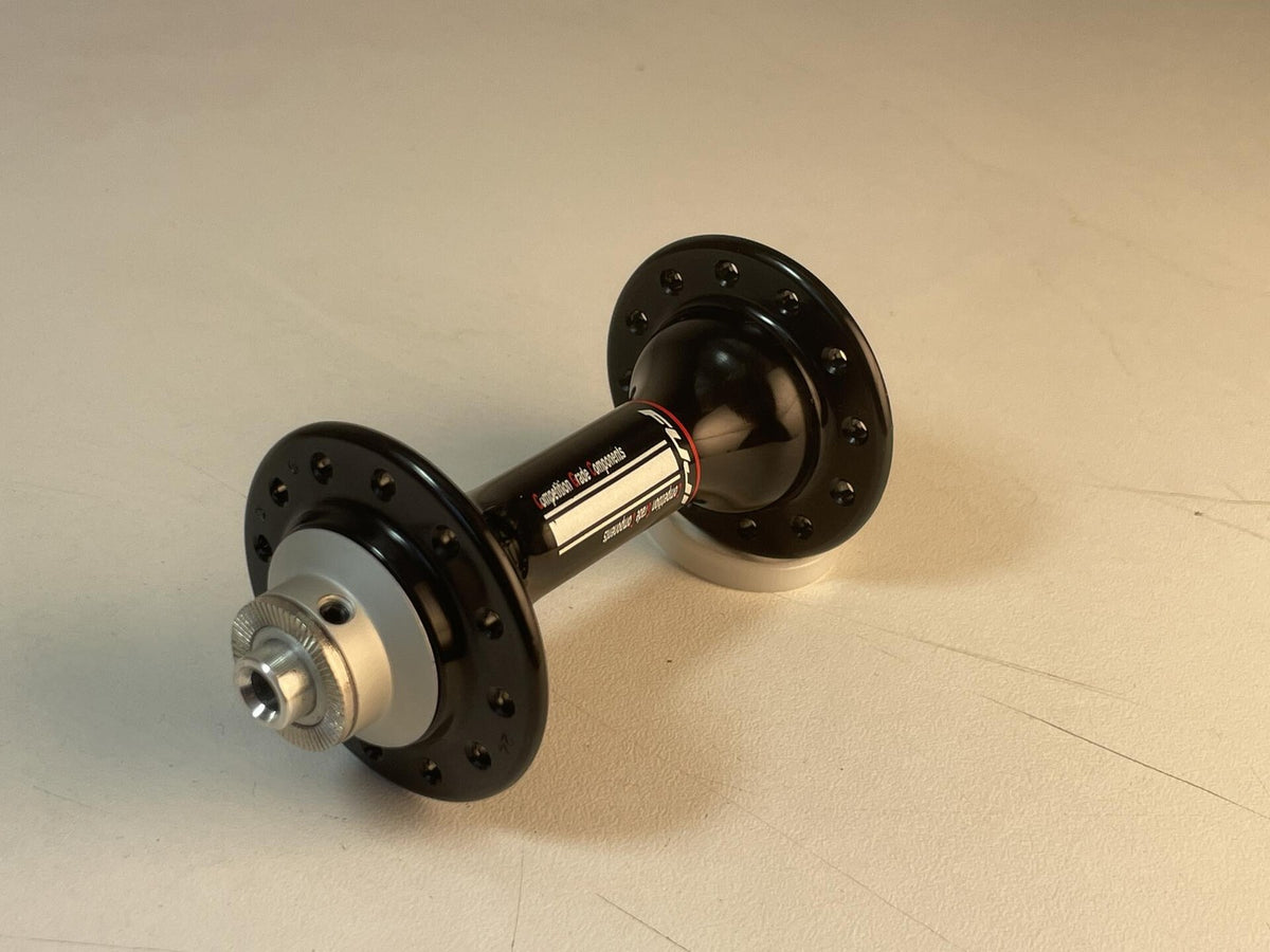 NOS Fuji CGC Low Flange Front Hub 24h 100mm - Black W/O Skewer 1