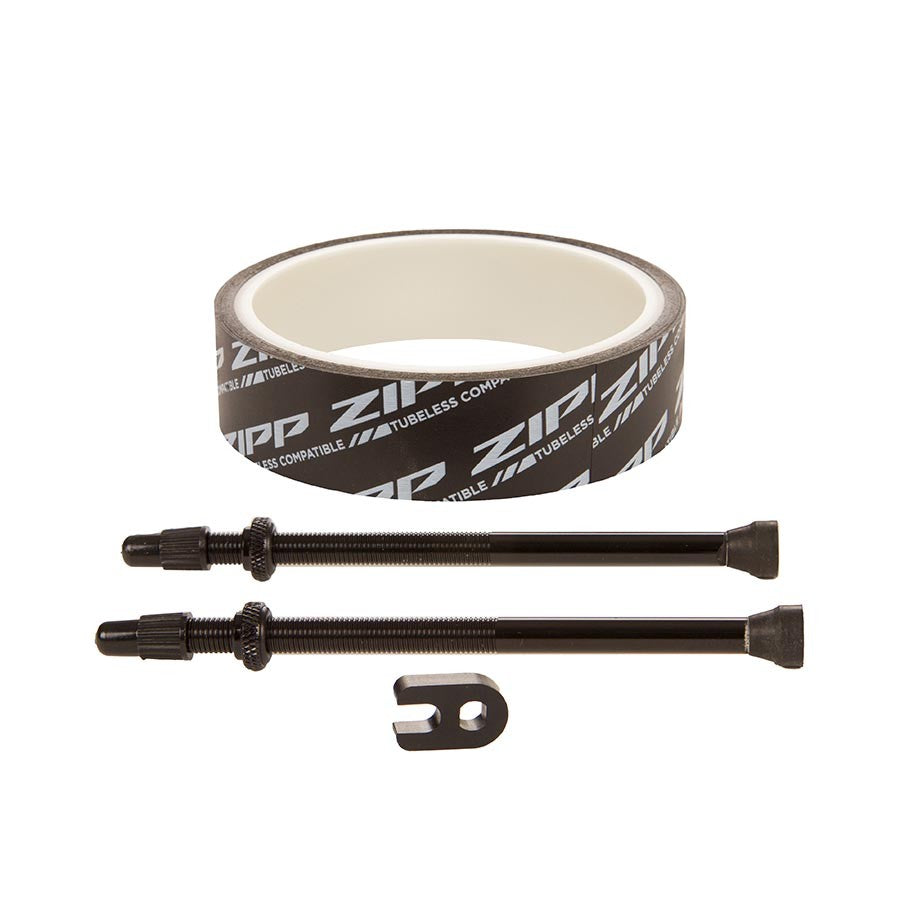 Zipp Tubeless Kit 23mm Tape 100mm Valves Fits 858 and 808NSW Wheels 1