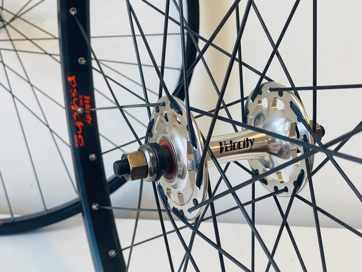 Velocity PSYCHO 700c Track/Fixie Wheelset 36h 100/120 Fix/Free - Black/Silver 4