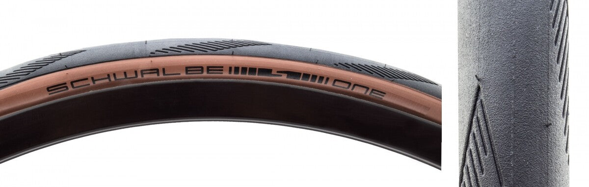 Schwalbe One Road Tire 700x28C Folding Tubeless Addix RaceGuard 67TPI Bronze 1