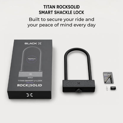 Black X Titan RockSolid Smart Shackle Lock, Bicycle, Motorcycle, Scooter or Bike 7