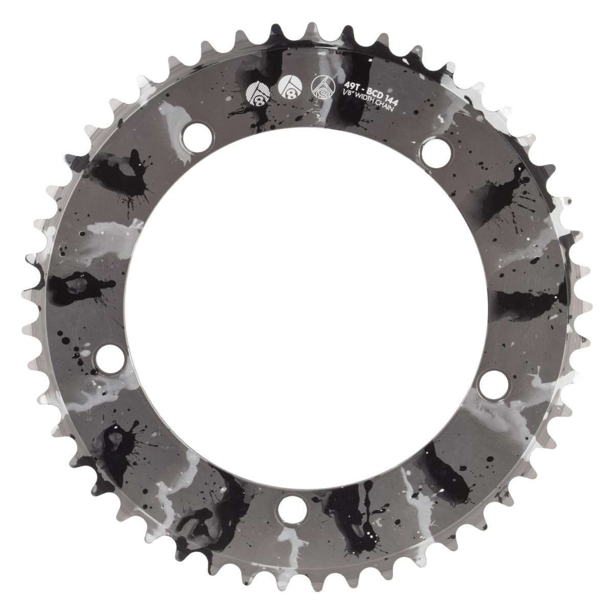 Origin8 Splat Track Chainring 49T 144mm 5-Bolt Silver 1
