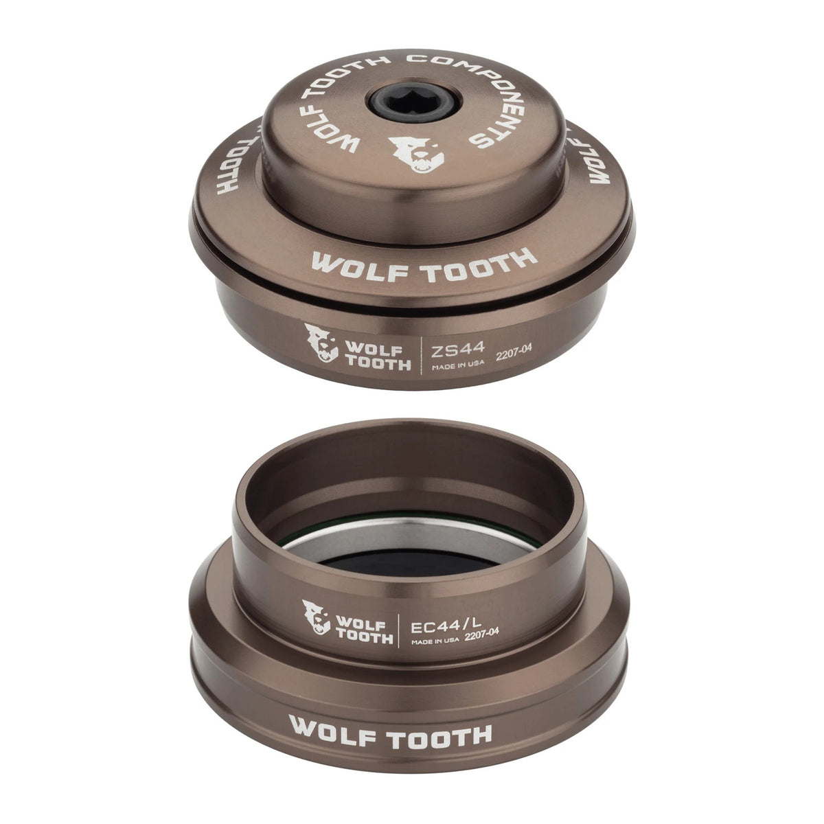 Wolf Tooth Wolf Tooth Premium Headsets - Espresso Upper and Lower ZS44/28.6 6mm 1