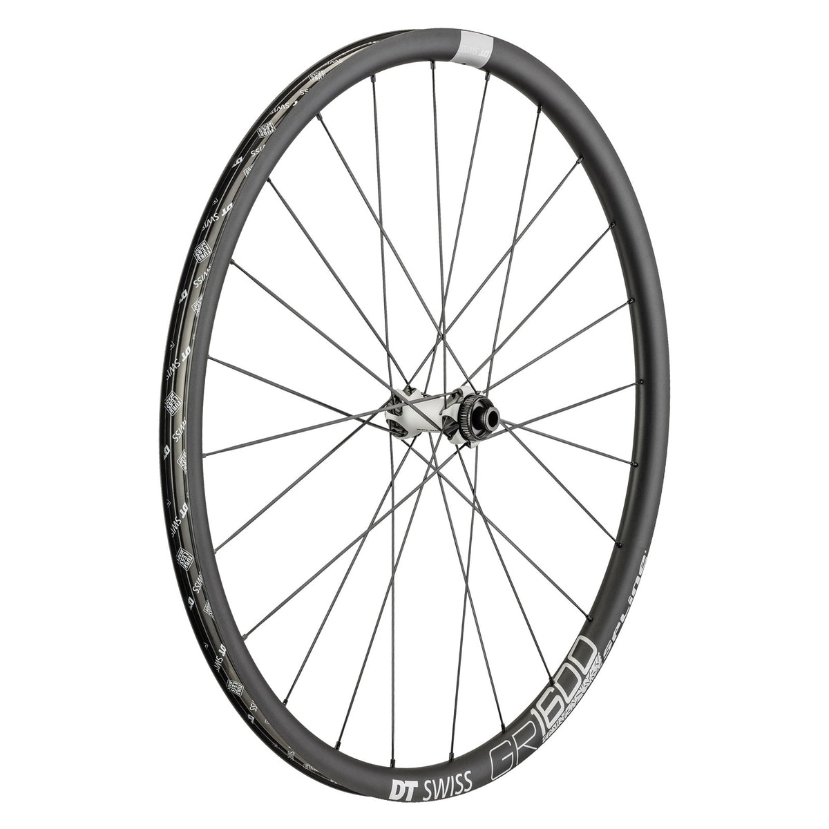 DT Swiss GR 1600 Front Wheel - 700, 12/QR x 100mm, Center-Lock/6-Bolt, Black 1