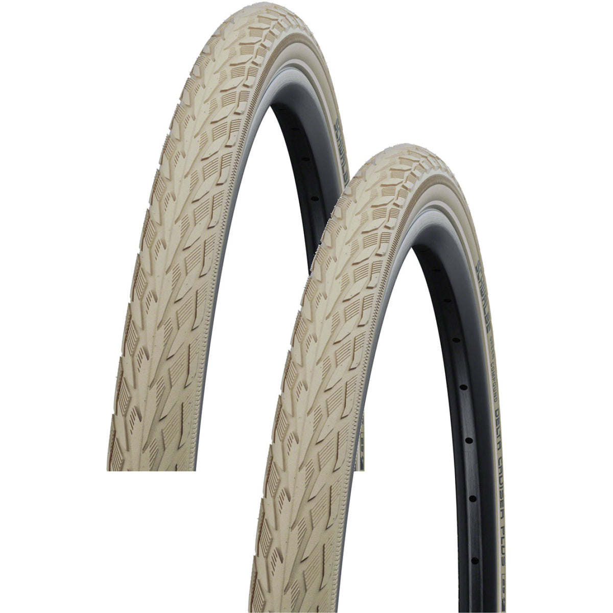 Pack of 2 Schwalbe Delta Cruiser Plus Tire 700 x 35 Wire PunctureGuard SBC 1
