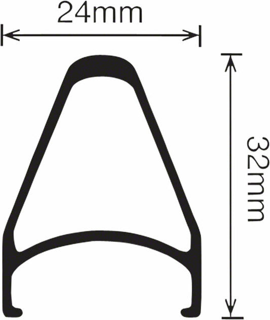 Velocity Chukker Rim 700c 36h Non-MSW Black 1